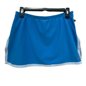 Nike‎ Dry Fit Tennis Skirt Skort Two Toned Blue Elastic Waist Golf